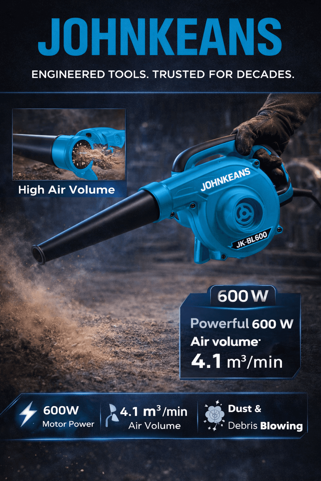 Johnkeans 600W Industrial Blower - Image 2