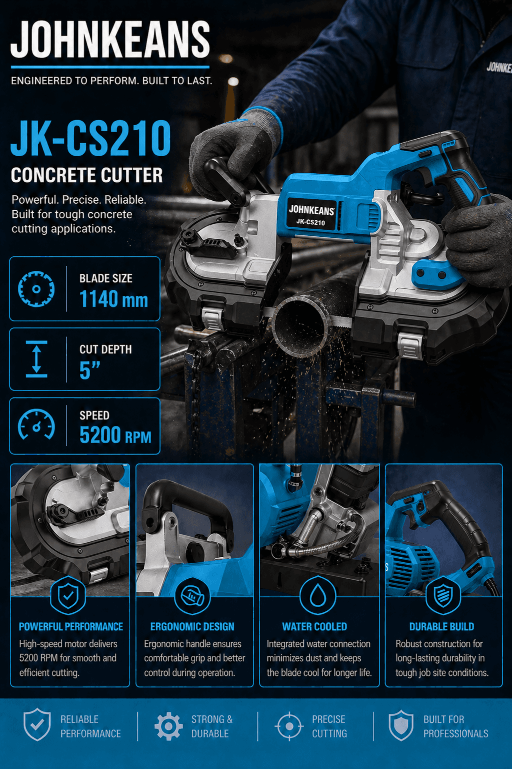 Johnkeans 210mm Circular Saw - Image 3