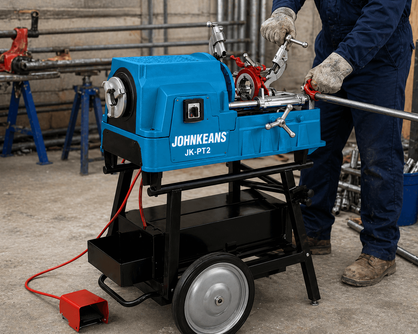 Johnkeans 1/2 in to 2 in Pipe Threading Machine - Image 7